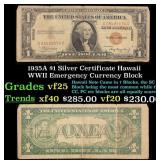 1935A $1 Silver Certificate Hawaii WWII Emergency