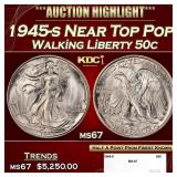 1945-s Walking Liberty Half Dollar Near Top Pop 50