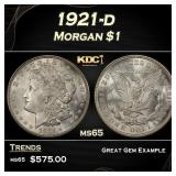 1921-d Morgan Dollar $1 Grades ms65