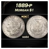 1889-p Morgan Dollar $1 Grades ms64