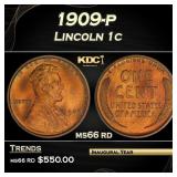 1909-p Lincoln Cent 1c Grades ms66 rd
