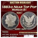 1883-o Morgan Dollar Near Top Pop $1 ms66+ dmpl SE