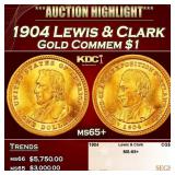 1904 Lewis & Clark Gold Commem Dollar 1 ms65+ SEGS