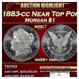 1883-cc Morgan Dollar Near Top Pop $1 ms66+ dmpl S