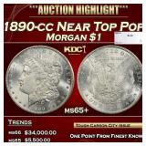 1890-cc Morgan Dollar Near Top Pop $1 ms65+ SEGS