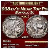 1938-d/d Buffalo Nickel Near Top Pop 5c ms67+ SEGS