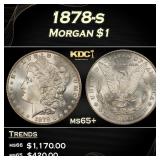 1878-s Morgan Dollar $1 Grades ms65+