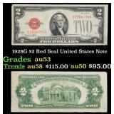 1928G $2 Red Seal United States Note Grades Select