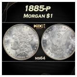 1885-p Morgan Dollar $1 Grades ms64