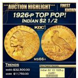 1926-p Gold Indian Quarter Eagle TOP POP! $2 1/2 m