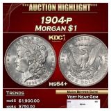 1904-p Morgan Dollar $1 ms64+ SEGS