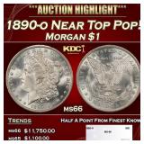 1890-o Morgan Dollar Near Top Pop! $1 ms66 SEGS