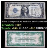 1928B $1 Blue Seal Silver Certificate "Funnyback"