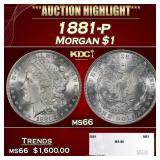 1881-p Morgan Dollar $1 ms66 SEGS