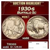 1930-s Buffalo Nickel 5c ms66 SEGS