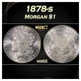 1878-s Morgan Dollar $1 Grades ms62
