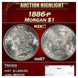1886-p Morgan Dollar $1 ms67 SEGS