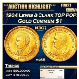 1904 Lewis & Clark Gold Commem Dollar TOP POP! 1 m