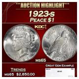1923-s Peace Dollar $1 ms65 SEGS