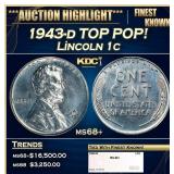 1943-d Lincoln Cent TOP POP! 1c ms68+ SEGS