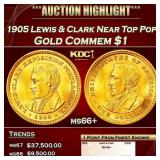 1905 Lewis & Clark Gold Commem Dollar Near Top Pop