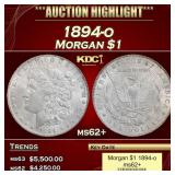 1894-o Morgan Dollar $1 ms62+ USCG