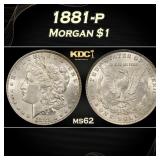 1881-p Morgan Dollar $1 Grades ms62