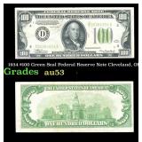 1934 $100 Green Seal Federal Reserve Note Clevelan