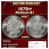 1879-p Morgan Dollar $1 ms65+ SEGS