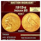 1915-s Gold Indian Half Eagle $5 ms63+ USCG