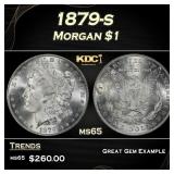 1879-s Morgan Dollar $1 Grades ms65