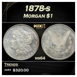1878-s Morgan Dollar $1 Grades ms64