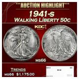 1941-s Walking Liberty Half Dollar 50c ms66 SEGS