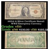 1935A $1 Silver Certificate Hawaii WWII Emergency