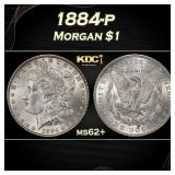 1884-p Morgan Dollar $1 Grades ms62+