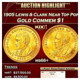 1905 Lewis & Clark Gold Commem Dollar Near Top Pop