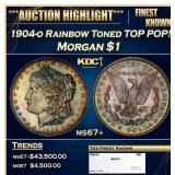 1904-o Morgan Dollar Rainbow Toned TOP POP! $1 ms6