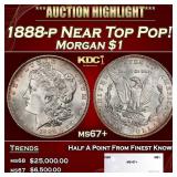 1888-p Morgan Dollar Near Top Pop! $1 ms67+ SEGS