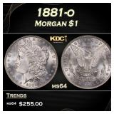 1881-o Morgan Dollar $1 Grades ms64