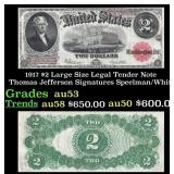 1917 $2 Large Size Legal Tender Note Thomas Jeffer