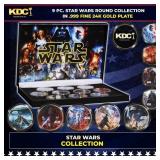 9 Coin Disney Star Wars Gold Plated Round Collecti