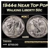 1944-s Walking Liberty Half Dollar Near Top Pop 50