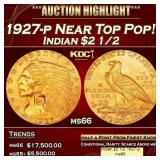 1927-p Gold Indian Quarter Eagle Near Top Pop! $2