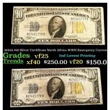1934A $10 Silver Certificate North Africa WWII Eme