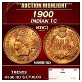 1900 Indian Cent 1c ms66 rd SEGS