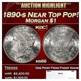 1890-s Morgan Dollar Near Top Pop! $1 ms66 SEGS