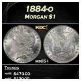 1884-o Morgan Dollar $1 Grades ms65+