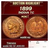 1899 Indian Cent . 1c ms66 rd SEGS