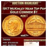 1917 McKinley Gold Commem Dollar Near Top Pop! 1 m