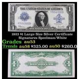 1923 $1 large size Silver Certificate Grades Selec